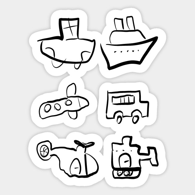 transportation kids drawing Sticker by TheWarehouse